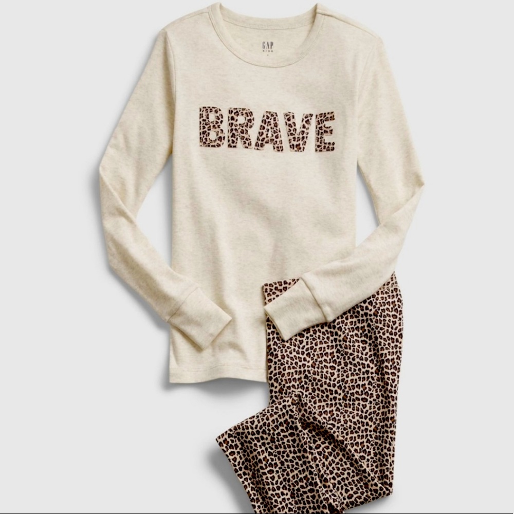 Gap Brave leopard pajamas girls size 12
